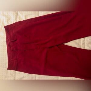 High-Rise Burgundy Dress Pants